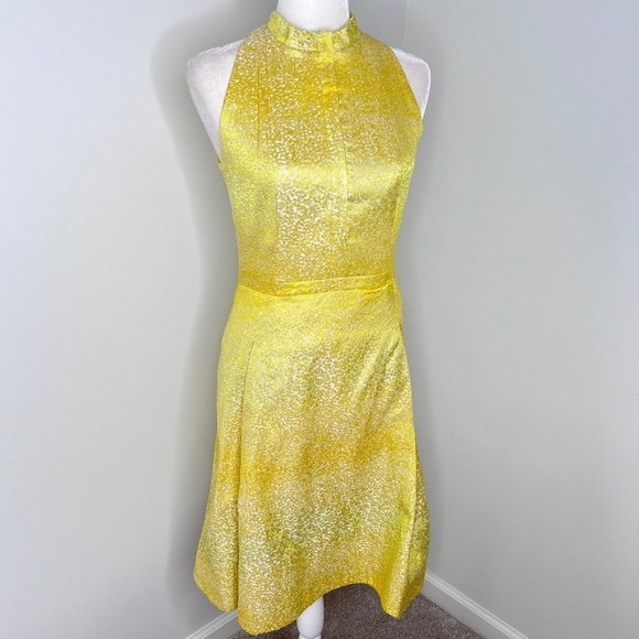 Akris Punto Dresses & Skirts - Vintage Akris Punto Mock Neck Knee Length Sleeveless Yellow Dress 6